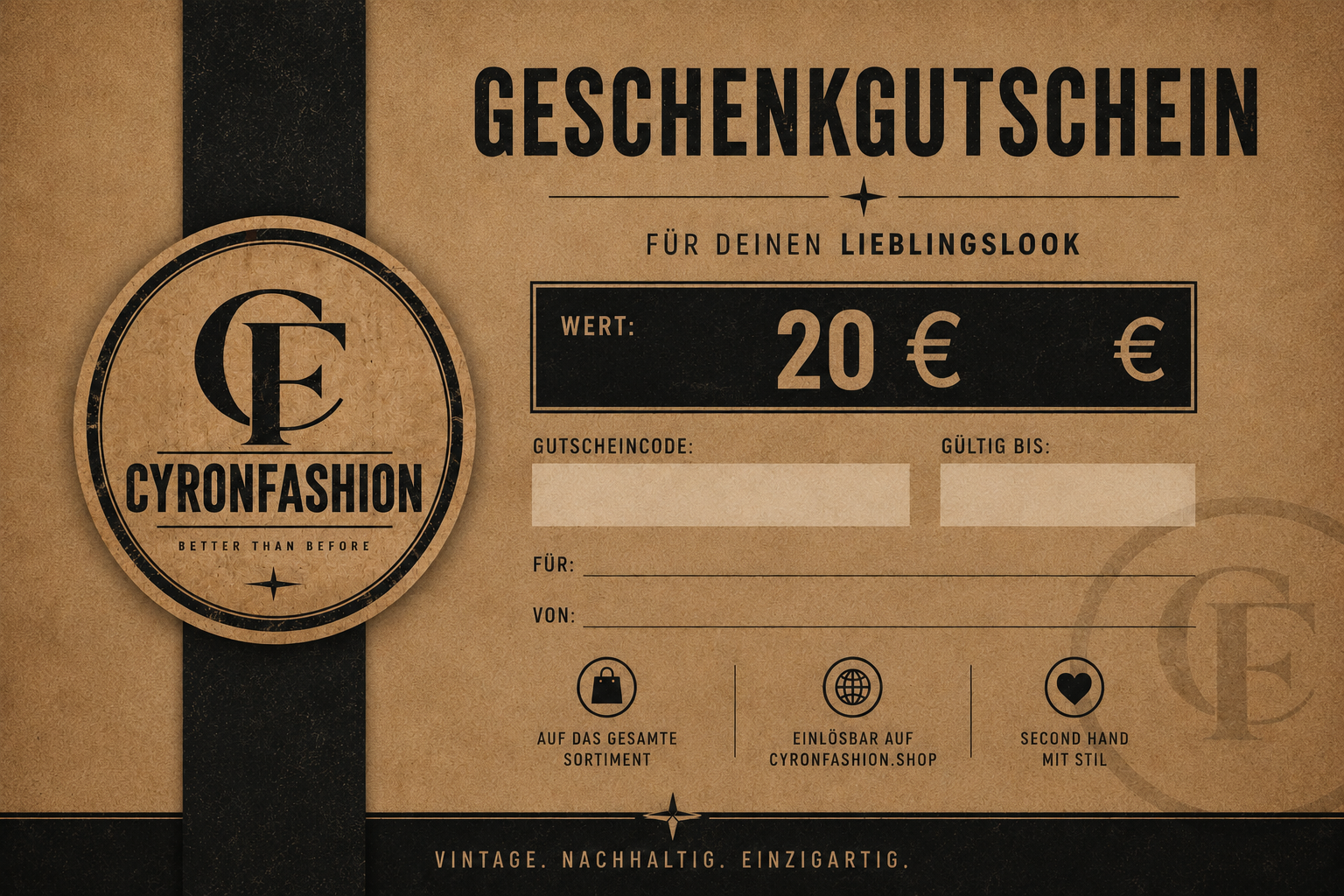 Cyronfashion Geschenkgutschein