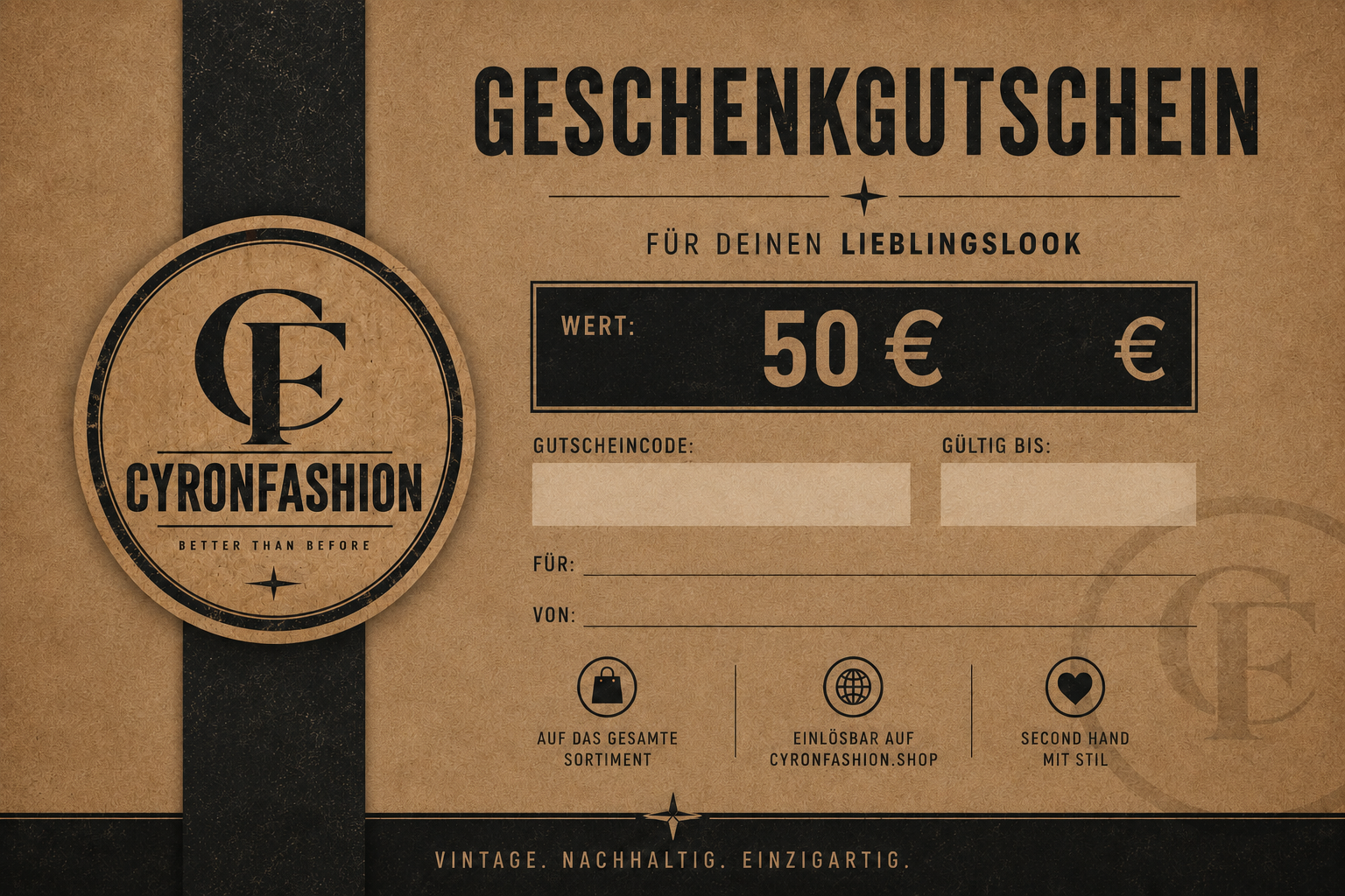 Cyronfashion Geschenkgutschein